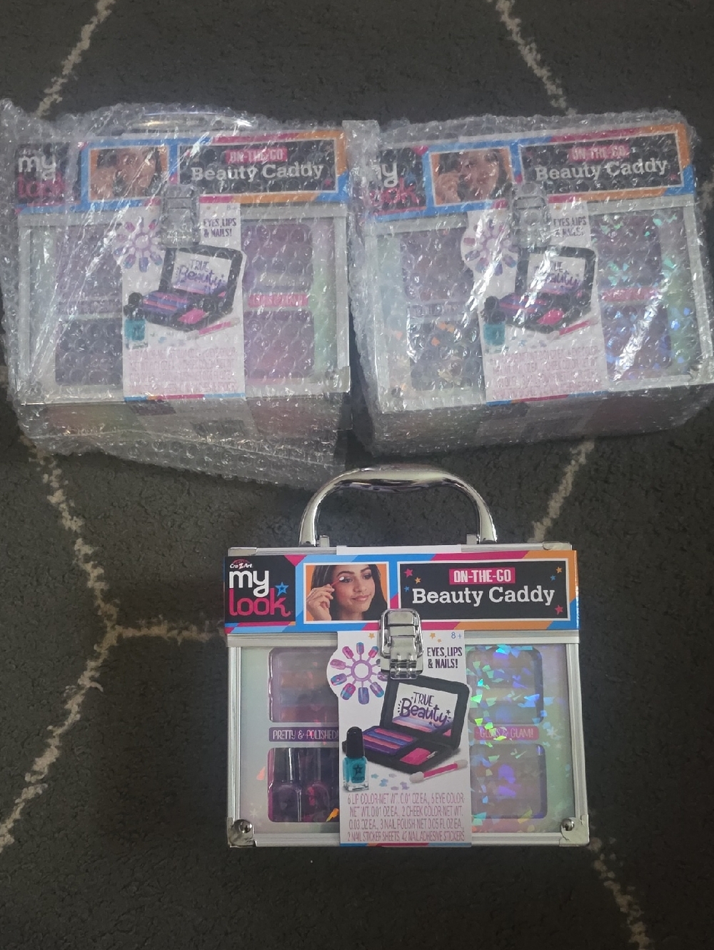 3 My Look On-The-Go Beauty Caddy - Pink & Holographic